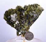 7.9cms AXINITE QUARTZ CRYSTALS Epidote Cluster Prehnite Peru Mineral Specimen Collectors AZ585
