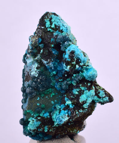 2.6cms  QUARTZ CHRYSOCOLLA TENTADORA Mine Peru Grape Botryoidal Stalactite Crystals Rare Ajoite (?)Mineral Specimen Collectors C16
