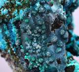 2.6cms  QUARTZ CHRYSOCOLLA TENTADORA Mine Peru Grape Botryoidal Stalactite Crystals Rare Ajoite (?)Mineral Specimen Collectors C16