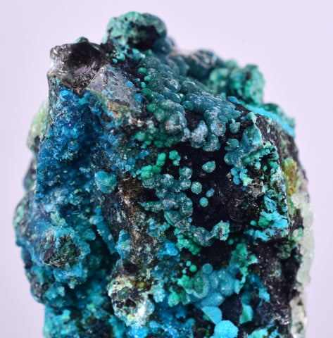 3.4cms  QUARTZ CHRYSOCOLLA TENTADORA Mine Peru Grape Botryoidal Stalactite Crystals Rare Ajoite (?)Mineral Specimen Collectors C17