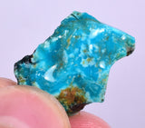 10carats GEM SILICA CHRYSOCOLLA Chalcedony Peru High Yield New Find Rough Sky Blue Translucent Rare Mineral Specimen S116