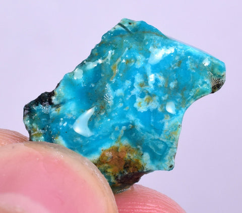 10carats GEM SILICA CHRYSOCOLLA Chalcedony Peru High Yield New Find Rough Sky Blue Translucent Rare Mineral Specimen S116