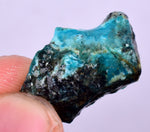 10carats GEM SILICA CHRYSOCOLLA Chalcedony Peru High Yield New Find Rough Sky Blue Translucent Rare Mineral Specimen S116