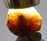 1.3cm GARNET GROSSULAR HESSONITE Dodecahedron Crystals Peur Mineral Specimen G250