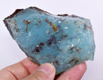 110Grs BLUE OPAL ROUGH Peru Rough Scenic Quality Translucent Jewelry O759