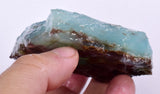 110Grs BLUE OPAL ROUGH Peru Rough Scenic Quality Translucent Jewelry O759