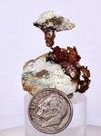 3.4cms NATIVE COPPER PERU Crystal Iron New Find Some Fine Iridescent Wire Cluster Mineral Specimen I219