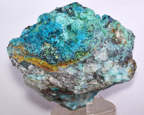 16cms  QUARTZ CHRYSOCOLLA TENTADORA Mine Peru Grape Botryoidal Stalactite Crystals Rare Ajoite (?)Mineral Specimen Collectors C18