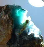 5.9cms GEM SILICA CHRYSOCOLLA Druzy Quartz Stalactites Lily Mine Peru Mineral Specimen D273