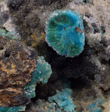 7.3cms GEM SILICA CHRYSOCOLLA Druzy Quartz Stalactites Peru Mineral Specimen D274