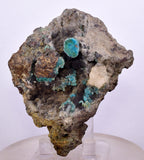 7.3cms GEM SILICA CHRYSOCOLLA Druzy Quartz Stalactites Peru Mineral Specimen D274