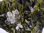 7.9cms AXINITE QUARTZ CRYSTALS Epidote Cluster Prehnite Peru Mineral Specimen Collectors AZ585