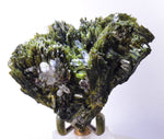 7.9cms AXINITE QUARTZ CRYSTALS Epidote Cluster Prehnite Peru Mineral Specimen Collectors AZ585