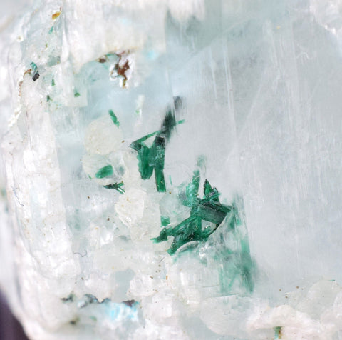 6.6cms ATACAMITE INSIDE SELENITE Crystals  Peru Chrysocolla Calcite Gypsum Premium Mineral Specimen T428