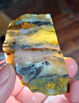 56grs BLUE OPAL SLAB Peru Scenic Quality Translucent Jewelry Collector O761