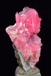 3.1cms PINK RHODONITE CRYSTALS Quartz Pyrite Miniature Peru Bright Chiurucu Mine Mineral Specimen R465