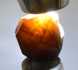 1.4cm GARNET GROSSULAR HESSONITE Dodecahedron Crystals Peur Mineral Specimen G251