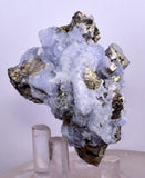 5.4cm BLUE DOLOMITE SELLAITE Crystals Chalcopyrite Quartz Calcite Peru G257