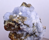 5.4cm BLUE DOLOMITE SELLAITE Crystals Chalcopyrite Quartz Calcite Peru G257