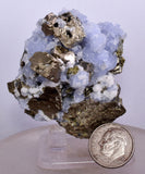 5.4cm BLUE DOLOMITE SELLAITE Crystals Chalcopyrite Quartz Calcite Peru G257