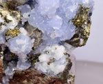 5.4cm BLUE DOLOMITE SELLAITE Crystals Chalcopyrite Quartz Calcite Peru G257