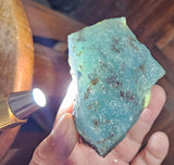 110Grs BLUE OPAL ROUGH Peru Rough Scenic Quality Translucent Jewelry O759