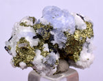 3.3cm BLUE DOLOMITE SELLAITE Crystals Chalcopyrite Quartz Calcite Perul G258