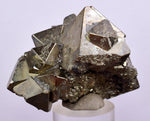 5.1cms PYRITE OCTAHEDRAL PERU Shiny Crystals Mineral Specimen Peru Collector M241
