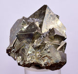 5.1cms PYRITE OCTAHEDRAL PERU Shiny Crystals Mineral Specimen Peru Collector M241