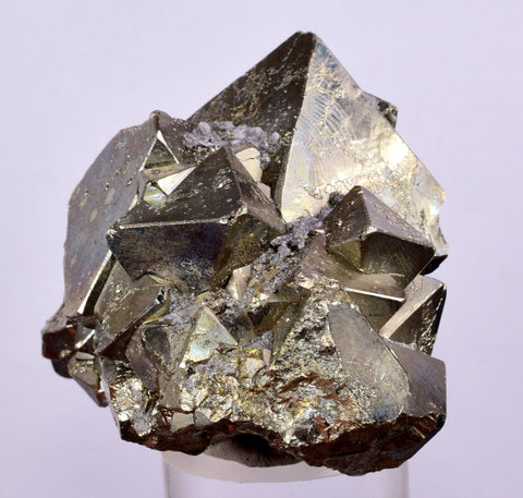 5.1cms PYRITE OCTAHEDRAL PERU Shiny Crystals Mineral Specimen Peru Collector M241
