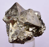 5.1cms PYRITE OCTAHEDRAL PERU Shiny Crystals Mineral Specimen Peru Collector M241