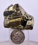 3.9cms PYRITE OCTAHEDRAL PERU Shiny Crystals Mineral Specimen Peru Collector M242