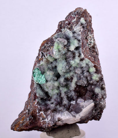 7.5cms GEM SILICA CHRYSOCOLLA Druzy Quartz Stalactites Lily Mine Peru Mineral Specimen D272