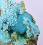 5.9cms GEM SILICA CHRYSOCOLLA Druzy Quartz Stalactites Lily Mine Peru Mineral Specimen D273