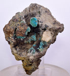 7.3cms GEM SILICA CHRYSOCOLLA Druzy Quartz Stalactites Peru Mineral Specimen D274