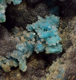 7.3cms GEM SILICA CHRYSOCOLLA Druzy Quartz Stalactites Peru Mineral Specimen D274