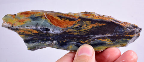 118grs BLUE OPAL SLAB Peru Scenic Quality Translucent Jewelry Collector O760