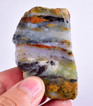 56grs BLUE OPAL SLAB Peru Scenic Quality Translucent Jewelry Collector O761