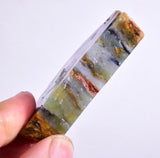 56grs BLUE OPAL SLAB Peru Scenic Quality Translucent Jewelry Collector O761