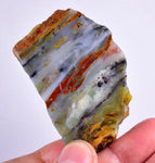 56grs BLUE OPAL SLAB Peru Scenic Quality Translucent Jewelry Collector O761