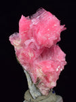 3.1cms PINK RHODONITE CRYSTALS Quartz Pyrite Miniature Peru Bright Chiurucu Mine Mineral Specimen R465