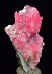 3.1cms PINK RHODONITE CRYSTALS Quartz Pyrite Miniature Peru Bright Chiurucu Mine Mineral Specimen R465