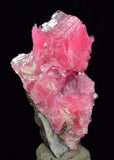 3.1cms PINK RHODONITE CRYSTALS Quartz Pyrite Miniature Peru Bright Chiurucu Mine Mineral Specimen R465