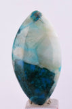 30carats BLUE CHRYSOCOLLA QUARTZ Malachite Peru Scenic Cabochon Pendant B93