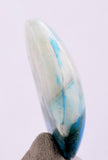 24carats BLUE CHRYSOCOLLA QUARTZ Malachite Peru Scenic Cabochon Pendant B94