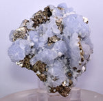 5.5cm BLUE DOLOMITE SELLAITE Crystals Chalcopyrite Quartz Calcite Peru G256