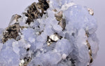 5.5cm BLUE DOLOMITE SELLAITE Crystals Chalcopyrite Quartz Calcite Peru G256
