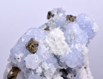 5.5cm BLUE DOLOMITE SELLAITE Crystals Chalcopyrite Quartz Calcite Peru G256