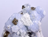 5.5cm BLUE DOLOMITE SELLAITE Crystals Chalcopyrite Quartz Calcite Peru G256
