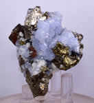 5.4cm BLUE DOLOMITE SELLAITE Crystals Chalcopyrite Quartz Calcite Peru G257
